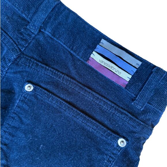 Vanessa Bruno Dompay Flare Pants in Navy Blue Corduroy Size 36/ US 4 - Picture 7 of 7